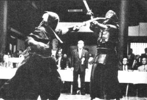 Furuya sensei executing tsuki at the Kyoto Taikai in the 1970s.